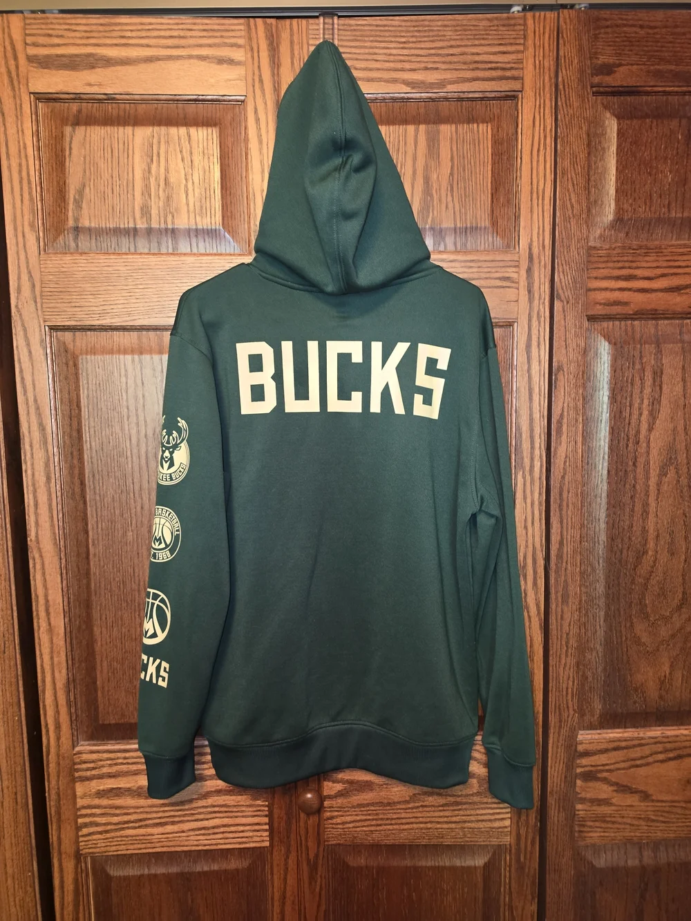 NBA Milwaukee Buck's Men's Dark Green Sweatshirt with White Deer Logo